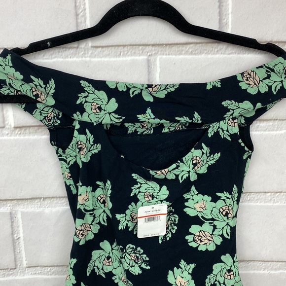Free People Womens So Much OB799514 Bodysuit Floral Black Combo Black Size XS - Picture 6 of 8